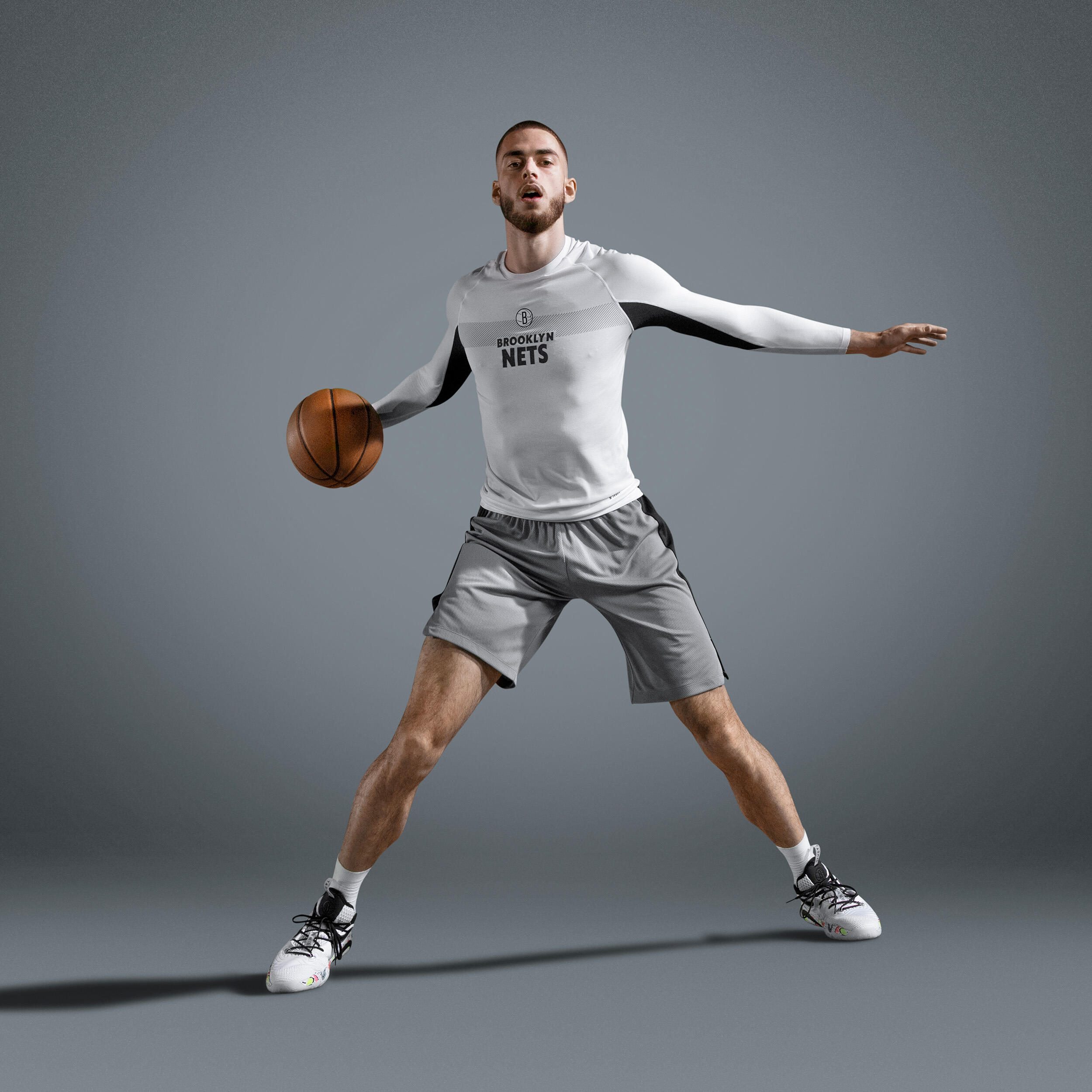 Basketbalový spodní dres UT500 NBA Brooklyn Nets 11/14
