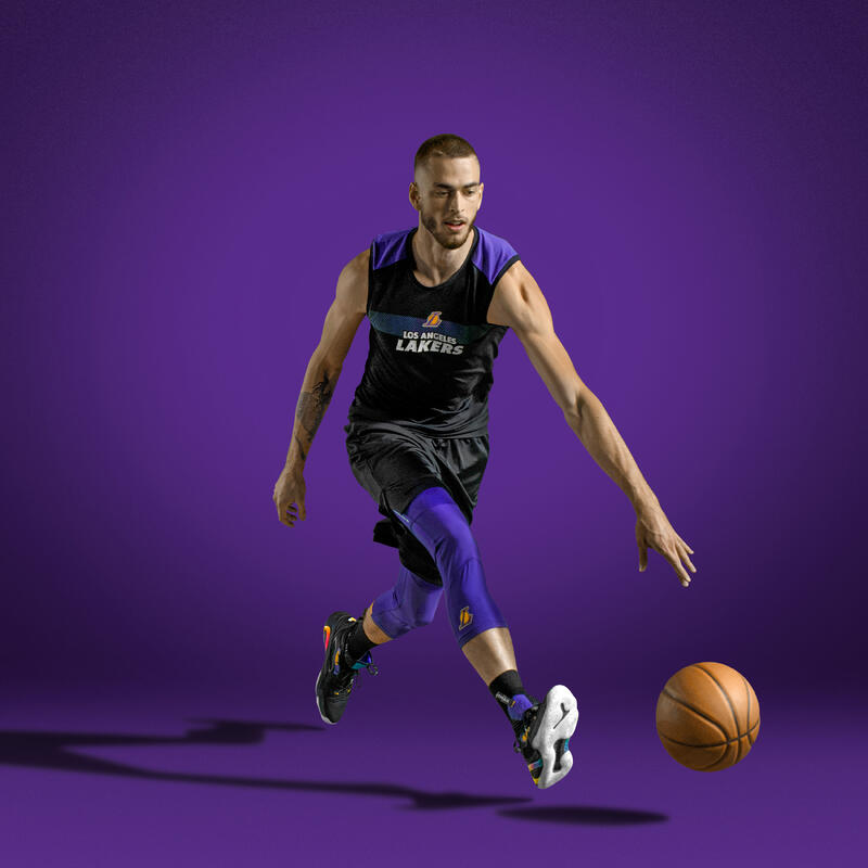 Legging basketball 3/4 NBA Los Angeles Lakers homme/femme - 500 Violet