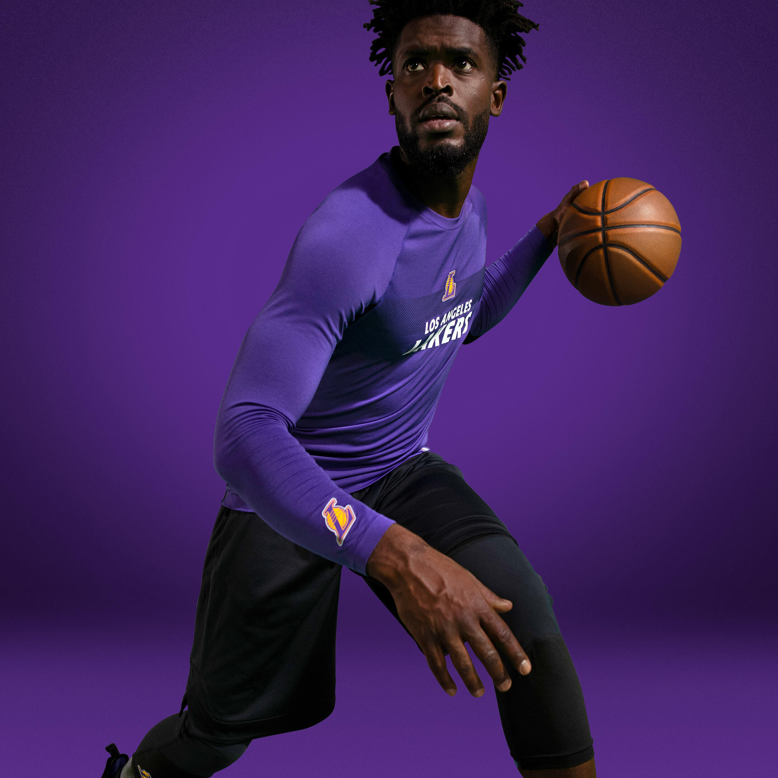Men's/Women's Basketball Base Layer Jersey UT500 - NBA Los Angeles Lakers/Purple 10/14