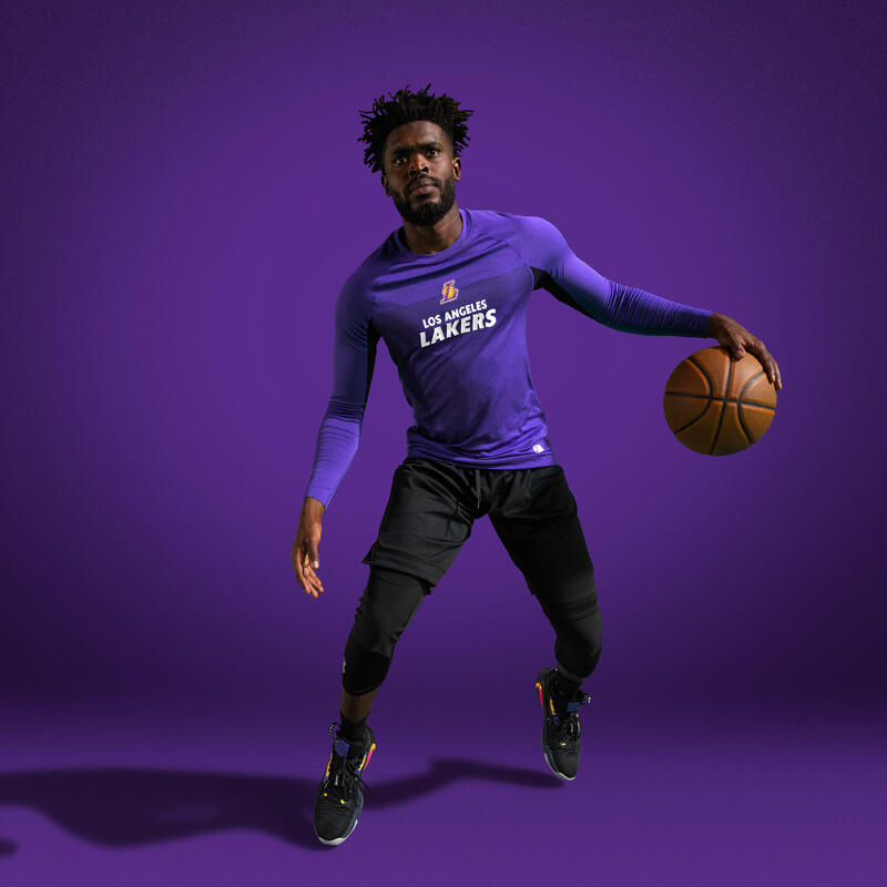Basketbalový spodní dres NBA Los Angeles Lakers UT500 fialový 