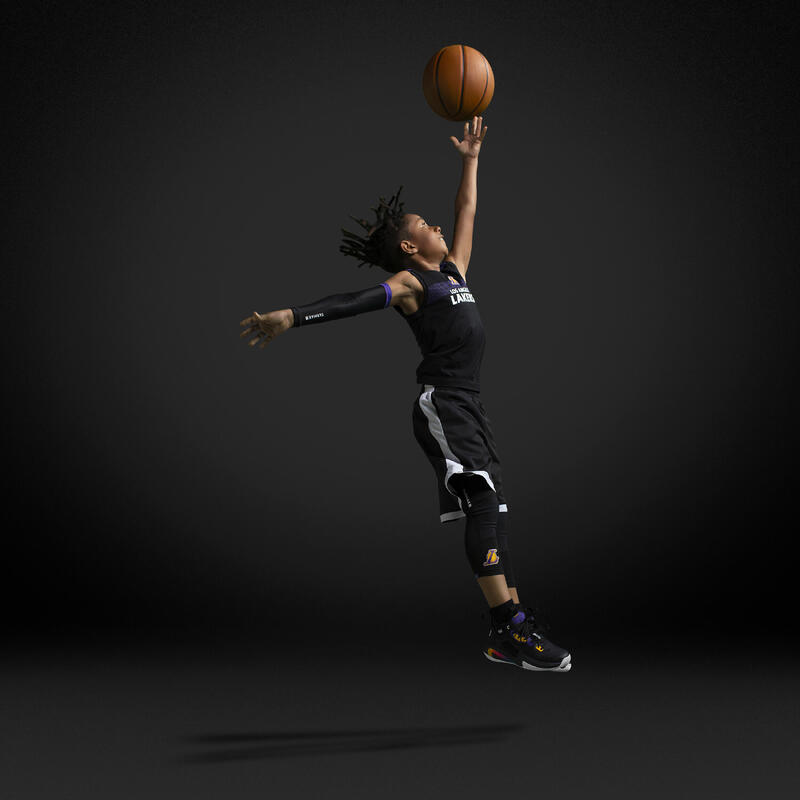 Mouwloos ondershirt voor basketbal kinderen UT500 NBA Los Angeles Lakers zwart