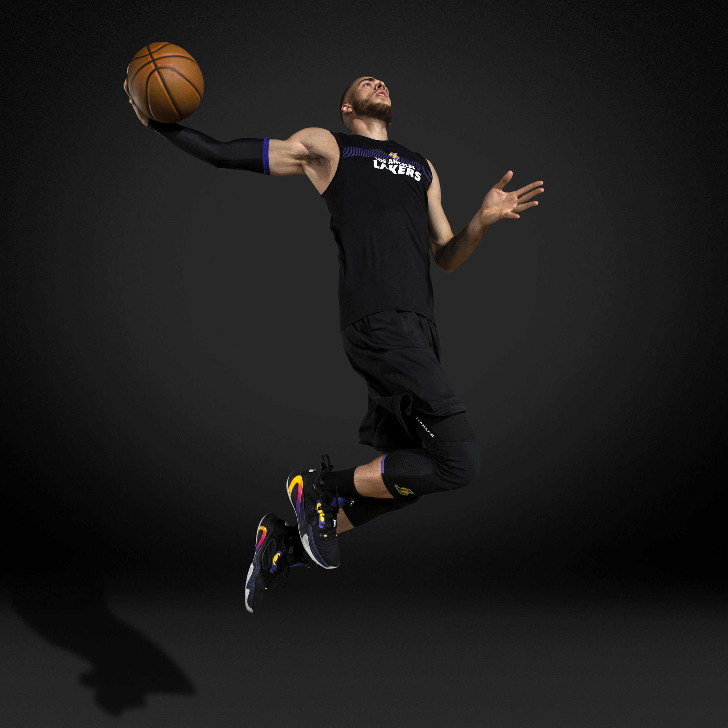 NBA Basketball-Unterhemd Los Angeles Lakers ärmellos Erwachsene - UT500 weiss 7/11