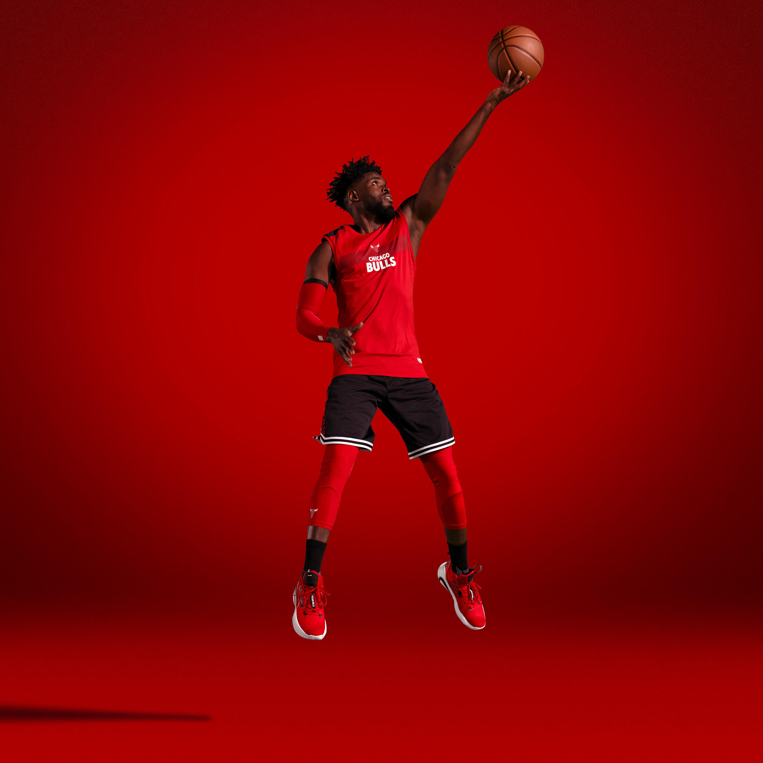 Maglia termica basket unisex UT 500 NBA CHICAGO BULLS rossa 12/14