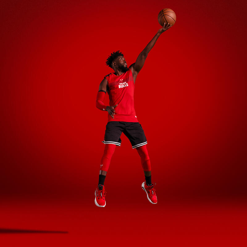 Mouwloos ondershirt voor basketbal volwassenen NBA Chicago Bulls UT500 rood