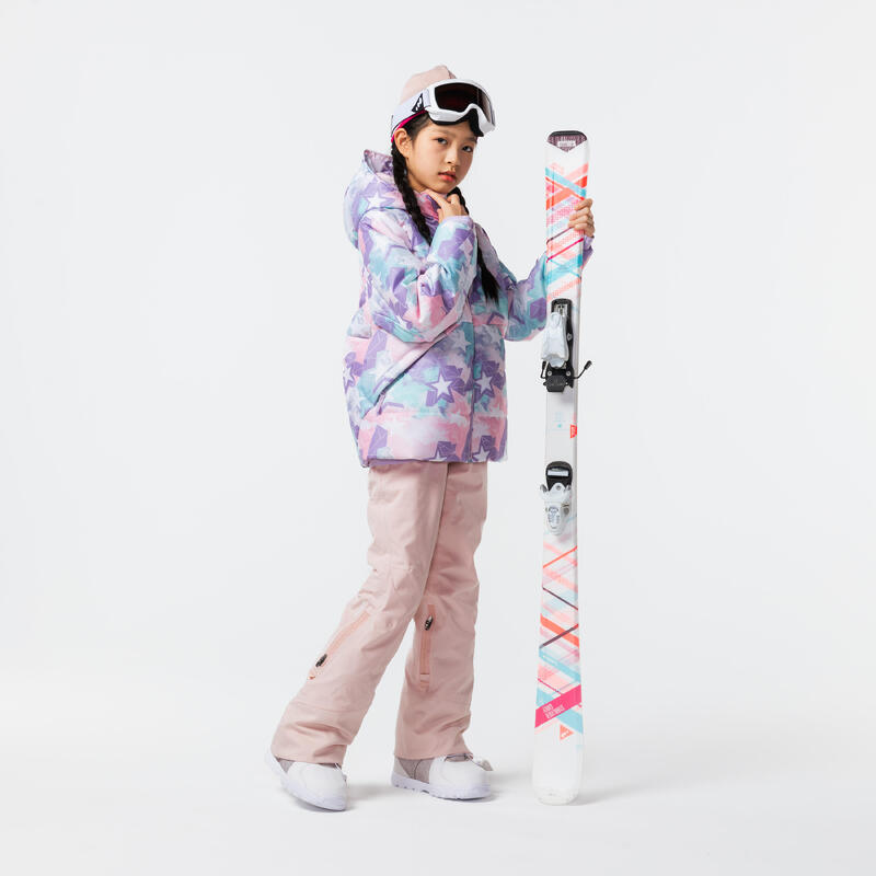 Junior Girl’s Ski Jacket 100 Stars - Purple