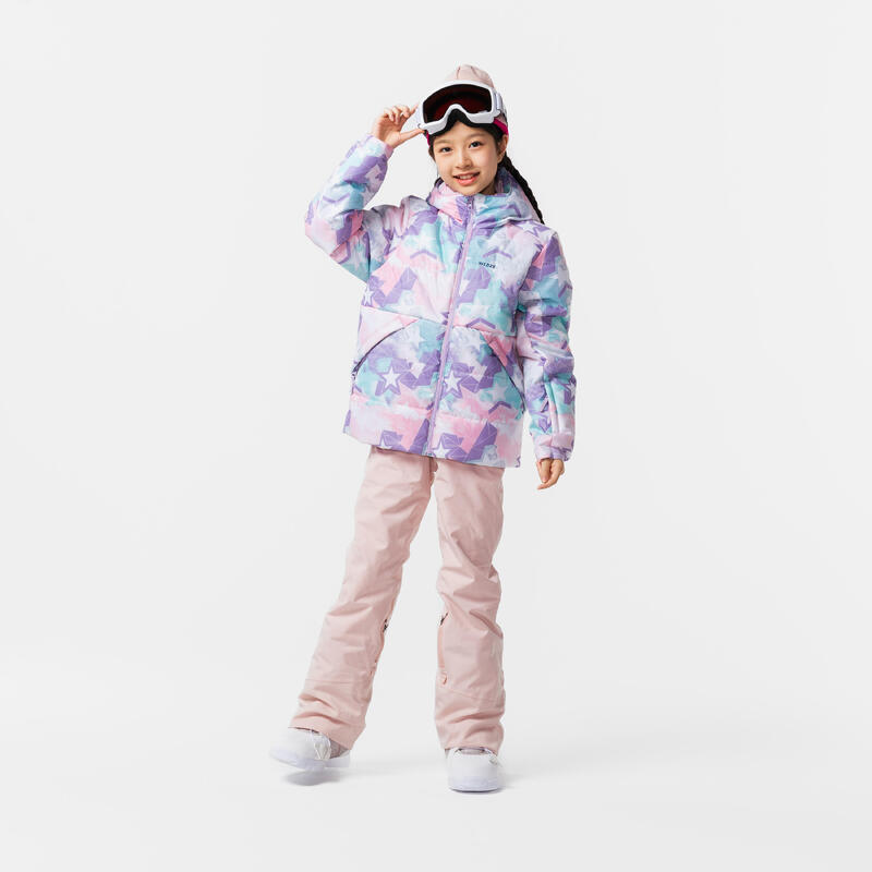 女童滑雪外套 180 AW22－紫色星星