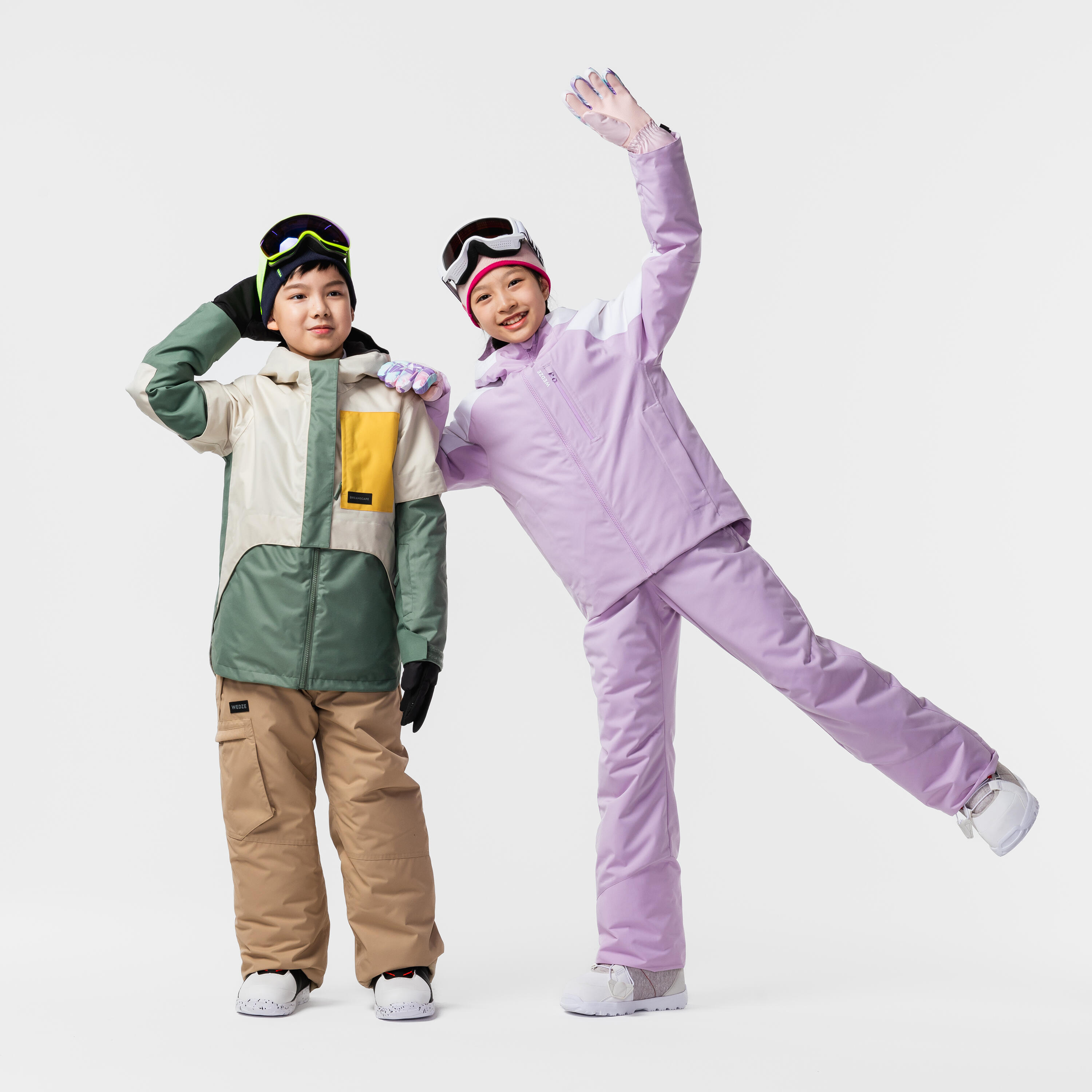 WEDZE (ウェッゼ) スキー キッズ ジャケット ウォーム 防水 6～14歳用 500