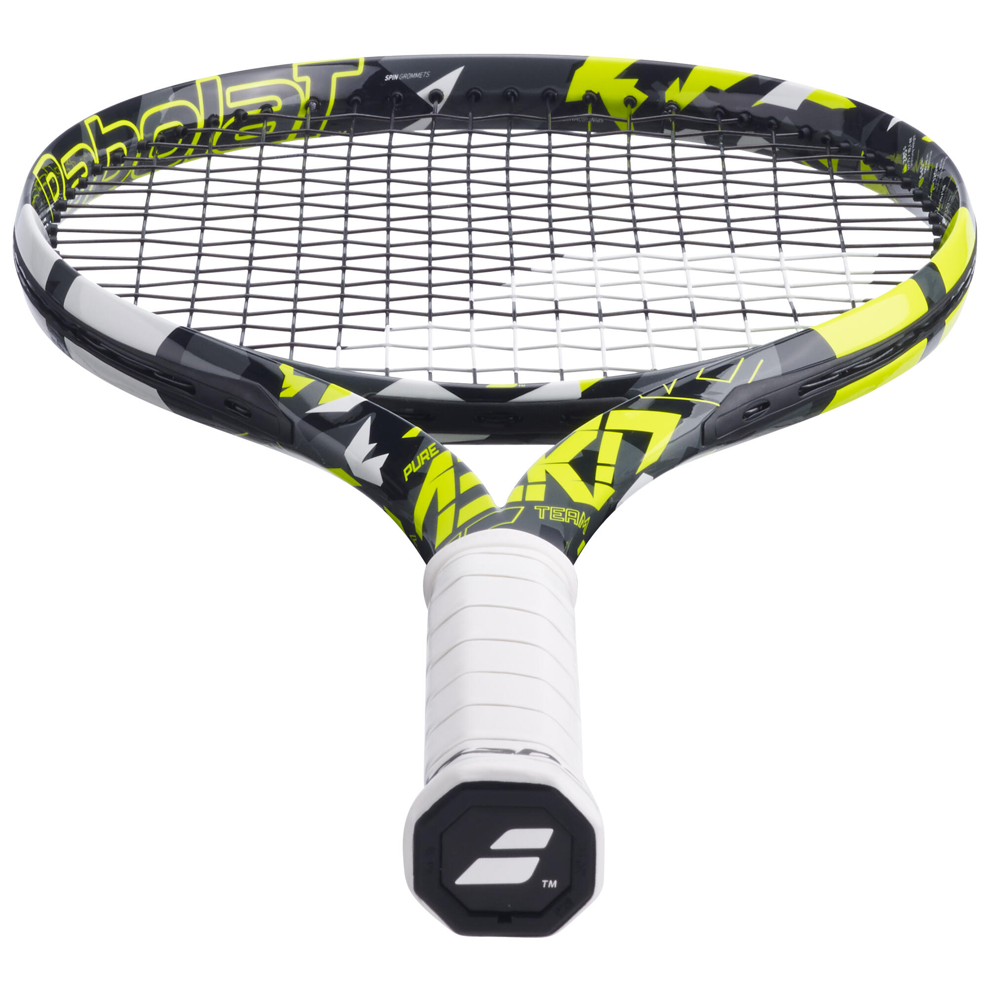 Raquette de tennis adulte Babolat Pure Aero Team Gris Jaune 285g