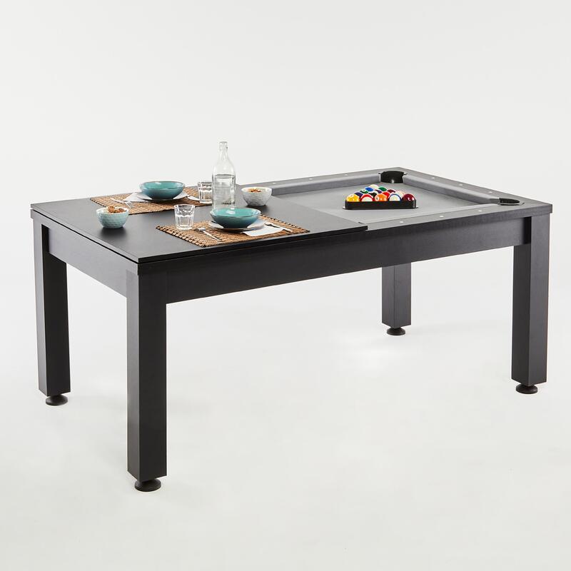 Table de billard américain convertible table à dîner bleu noir Play4fun