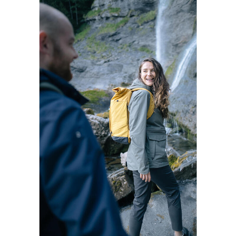 Mochila de caminhada 23L - NH500 Escape Rolltop amarelo