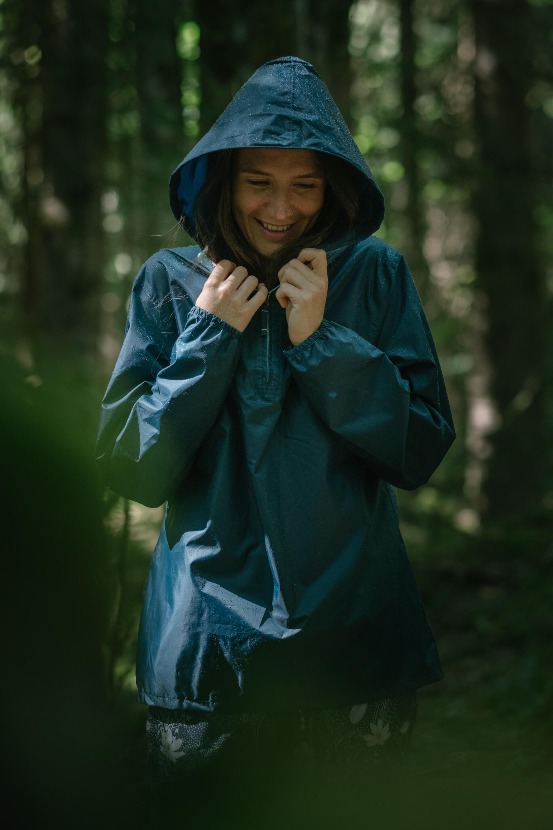 Women's windproof and water-repellent hiking jacket NH100 1/2 Zip