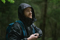 Men's Windproof and Water-repellent Hiking Jacket - Raincut Full Zip