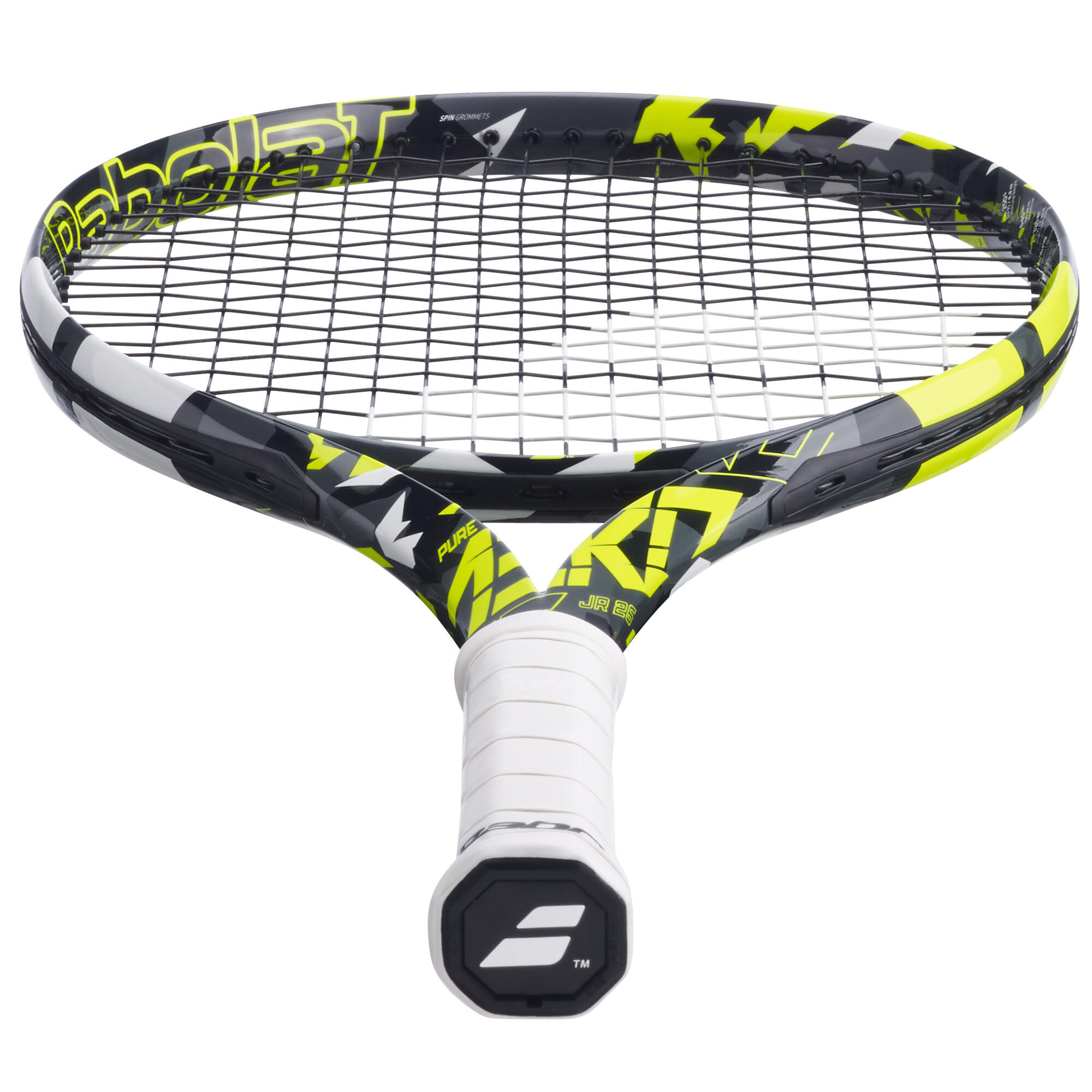 Tennisschläger Kinder - Pure Aero 26 Zoll besaitet schwarz/gelb 5/7