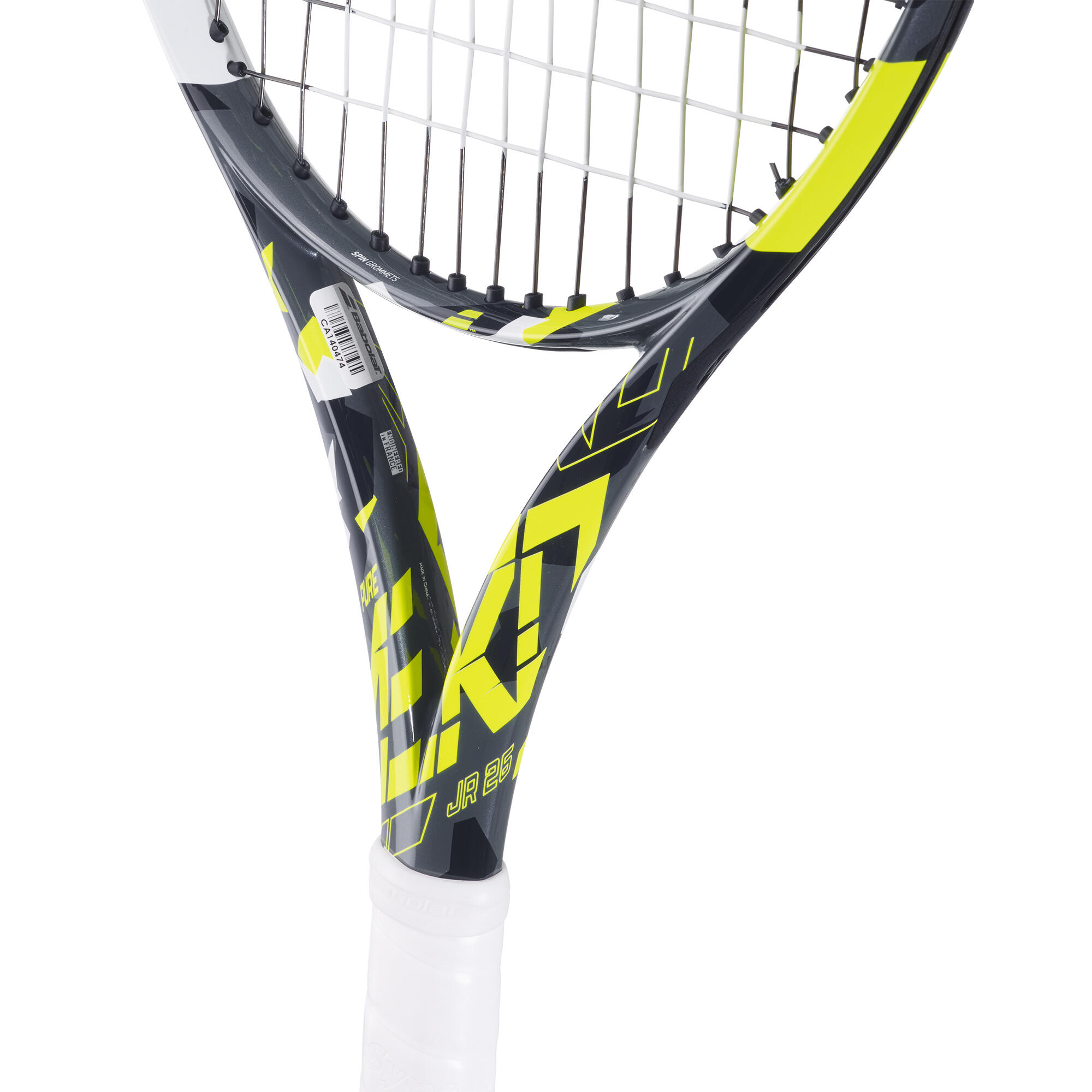 Tennisschläger Kinder - Pure Aero 26 Zoll besaitet schwarz/gelb 6/7