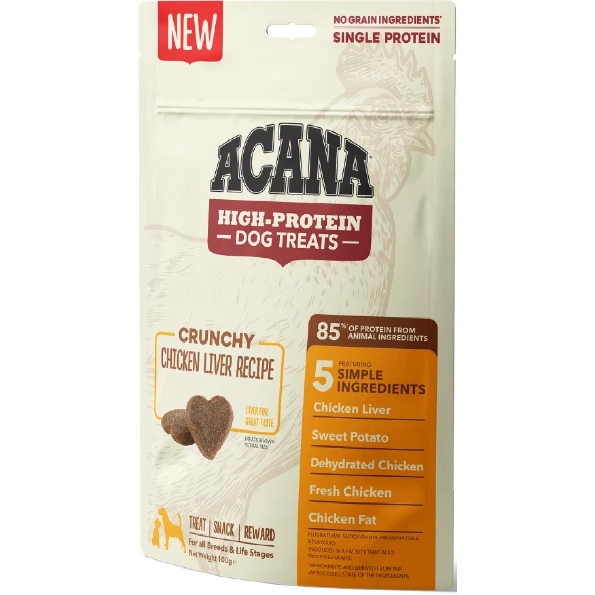 Gustare Acana pentru câine fără cereale gust de pui 100g