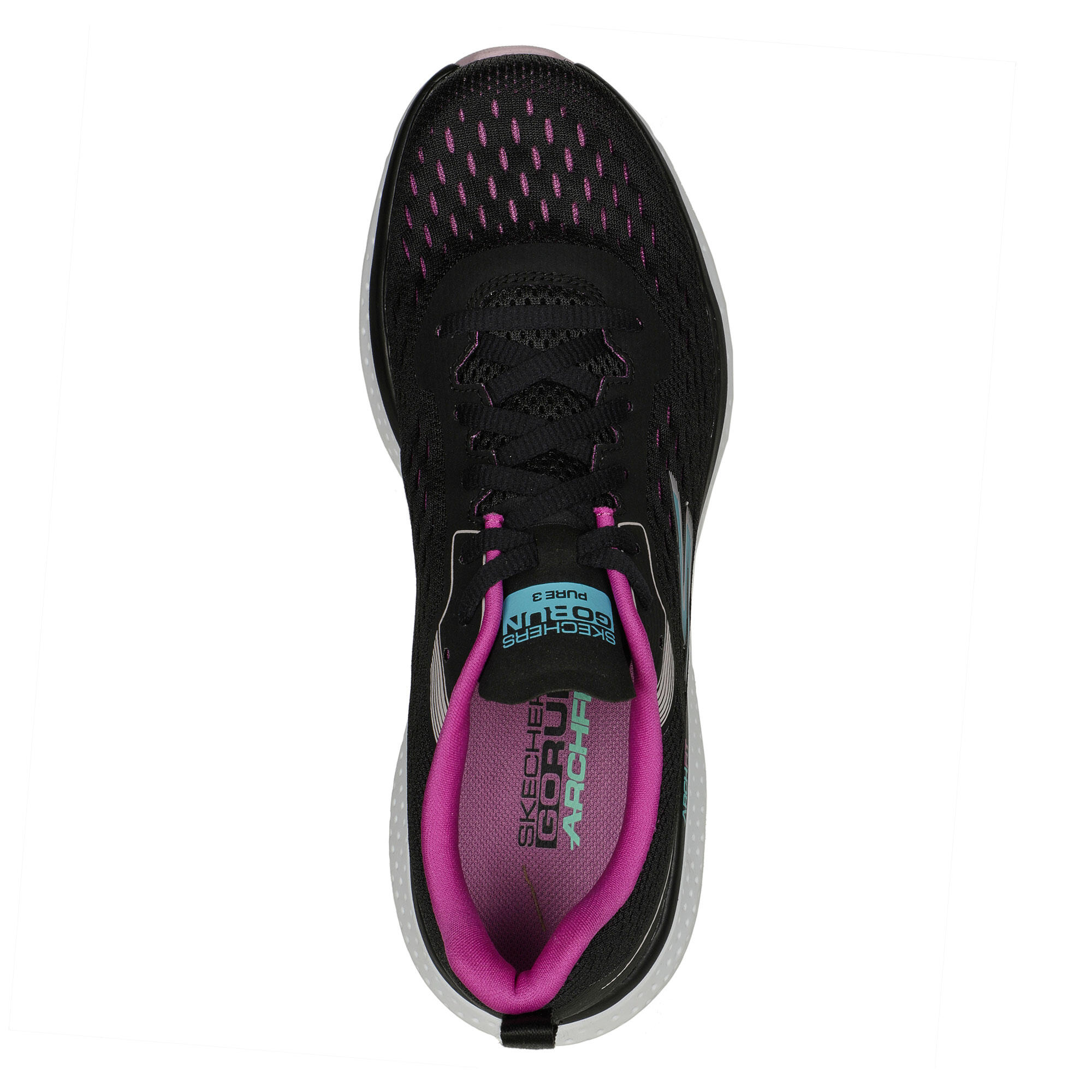 WOMEN'S ROAD RUNNING SHOES - GO PURE BLACK/PINK