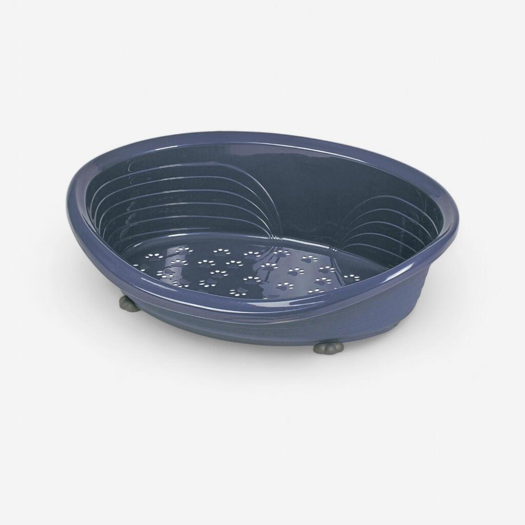 Modra plastična pasja postelja