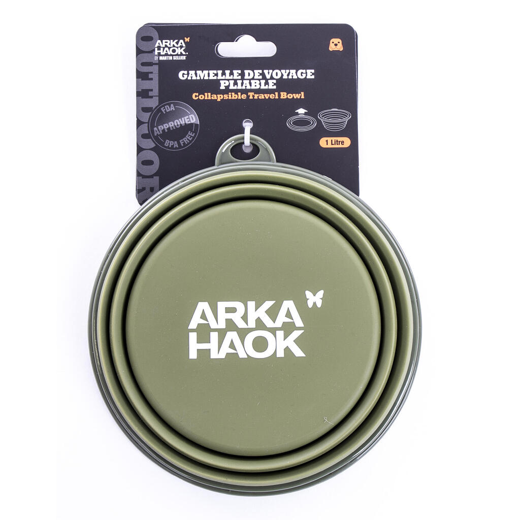 Reisenapf für Hunde 1 l faltbar khaki 