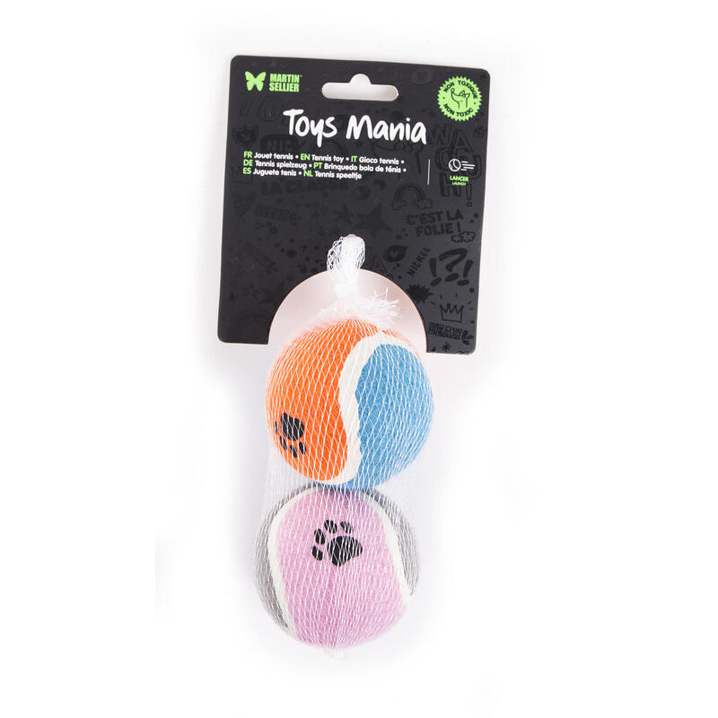 Set van 2 tennisballen voor honden