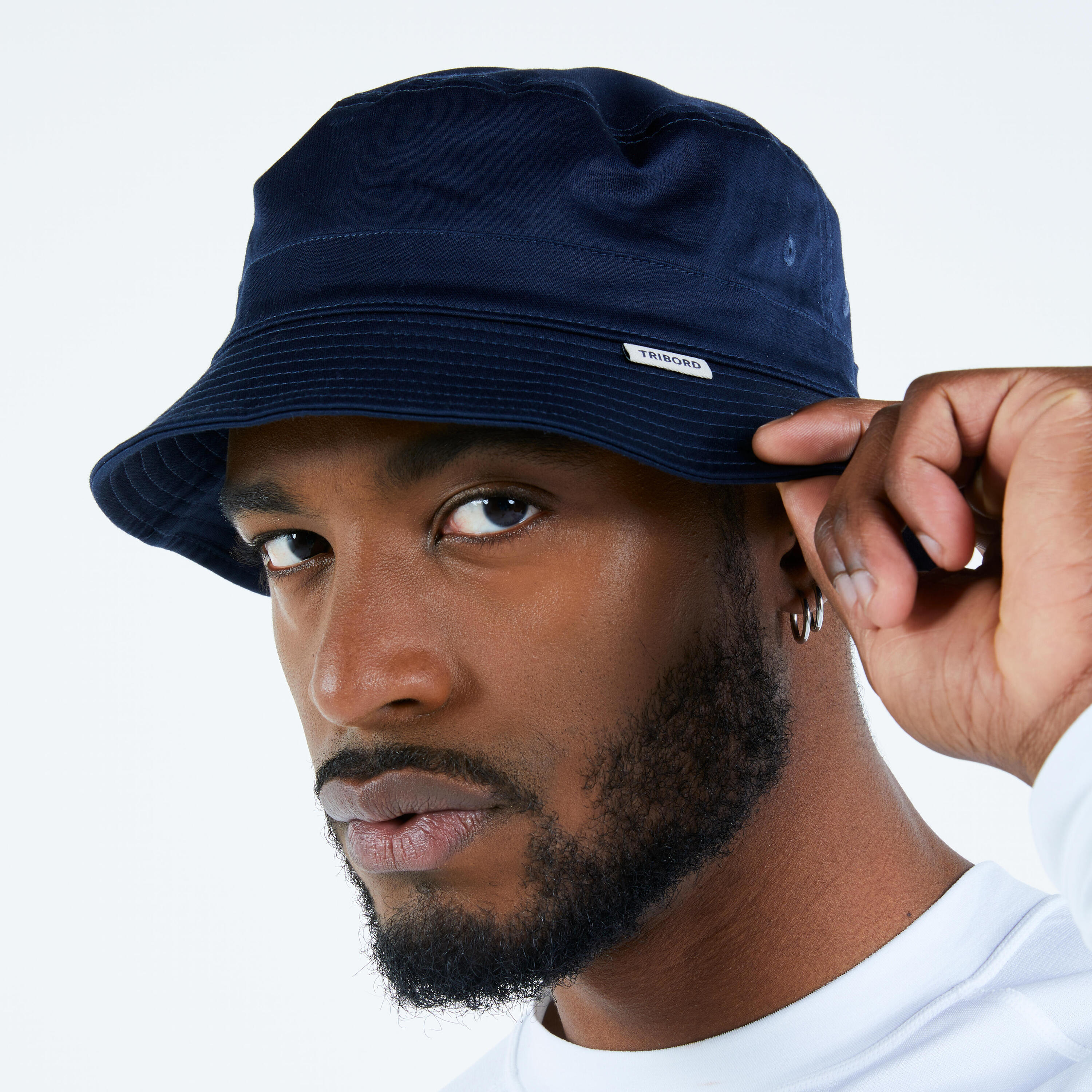 Adults’ Sailing boat hat 100 - Navy blue cotton 5/9