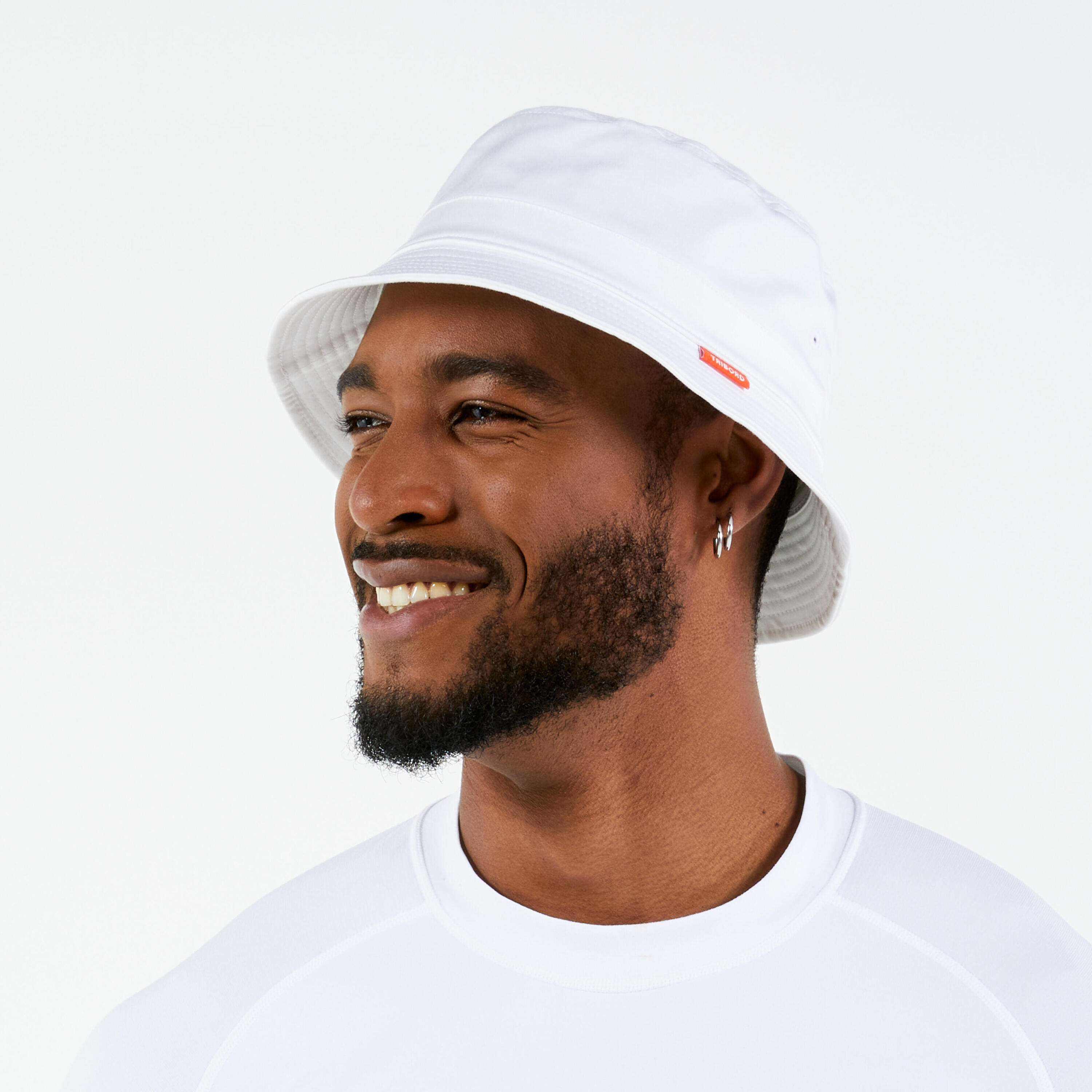 Adults’ Sailing boat hat 100 - White cotton 3/6