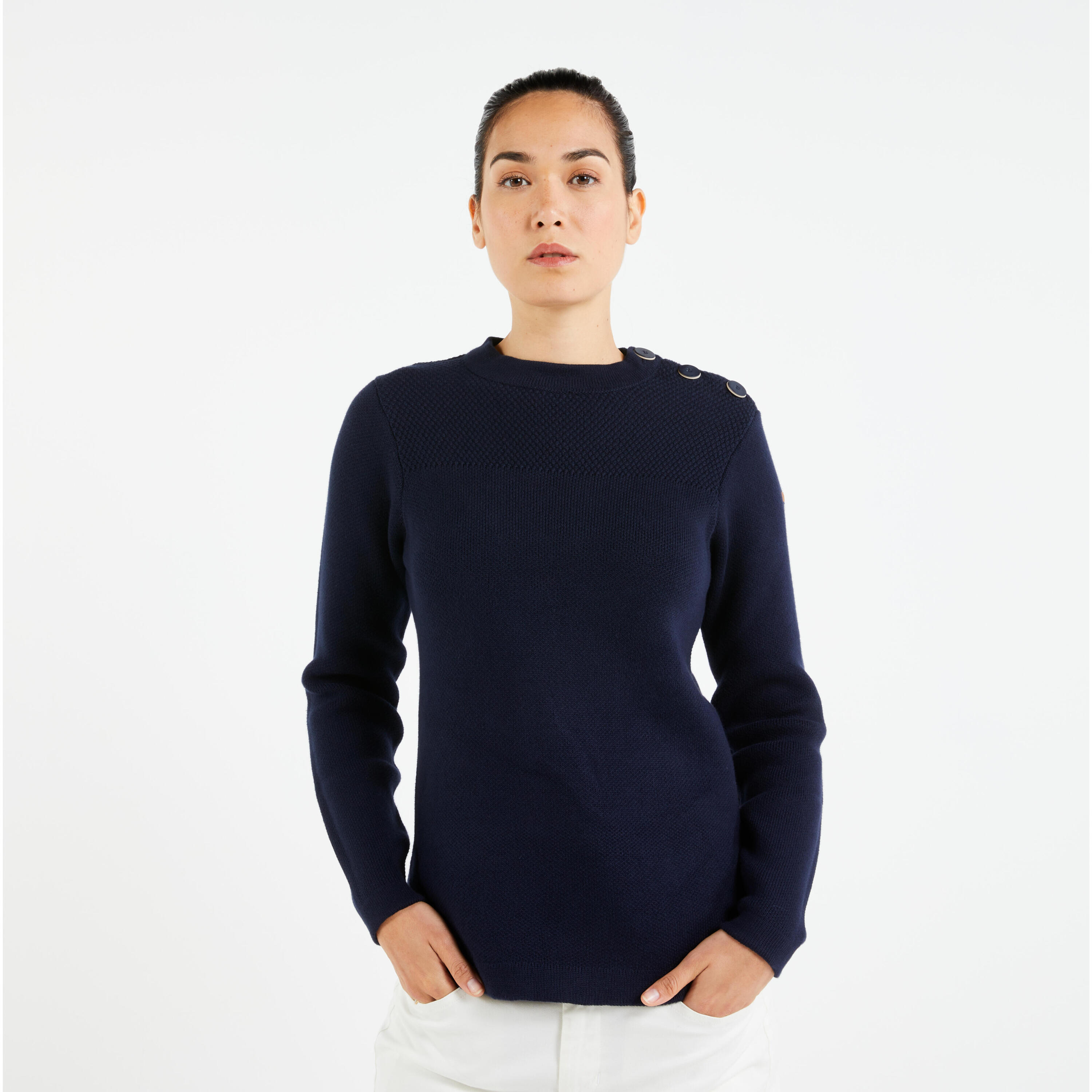 TRIBORD Women's Sailing Pullover - Navy Blue