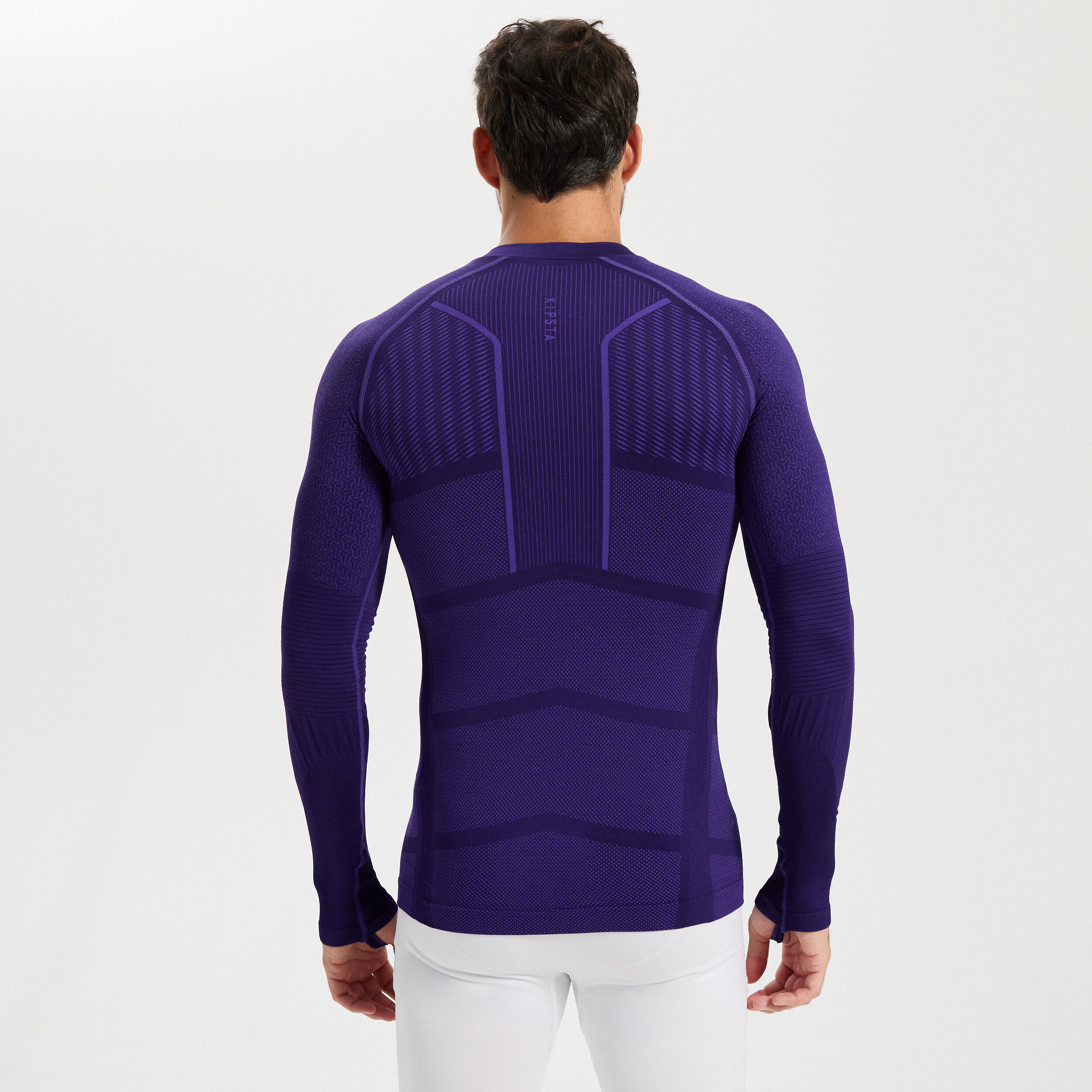 Adult Long-Sleeved Thermal Base Layer Top Keepdry 500 - Purple 8/15