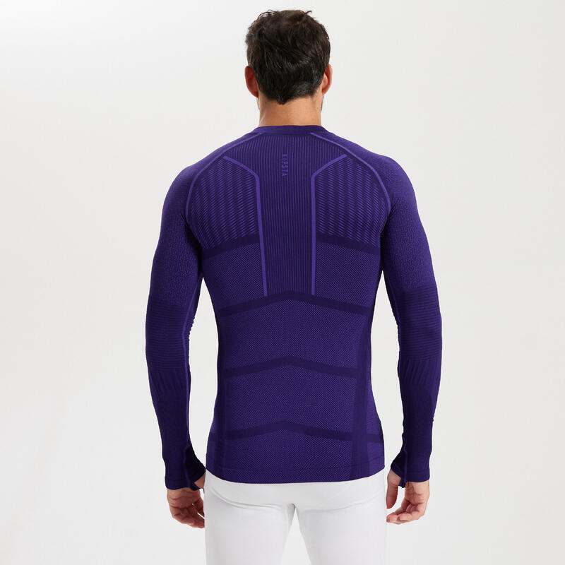 Damen/Herren Fussball Funktionsshirt langarm ‒ Keepdry 500 violett