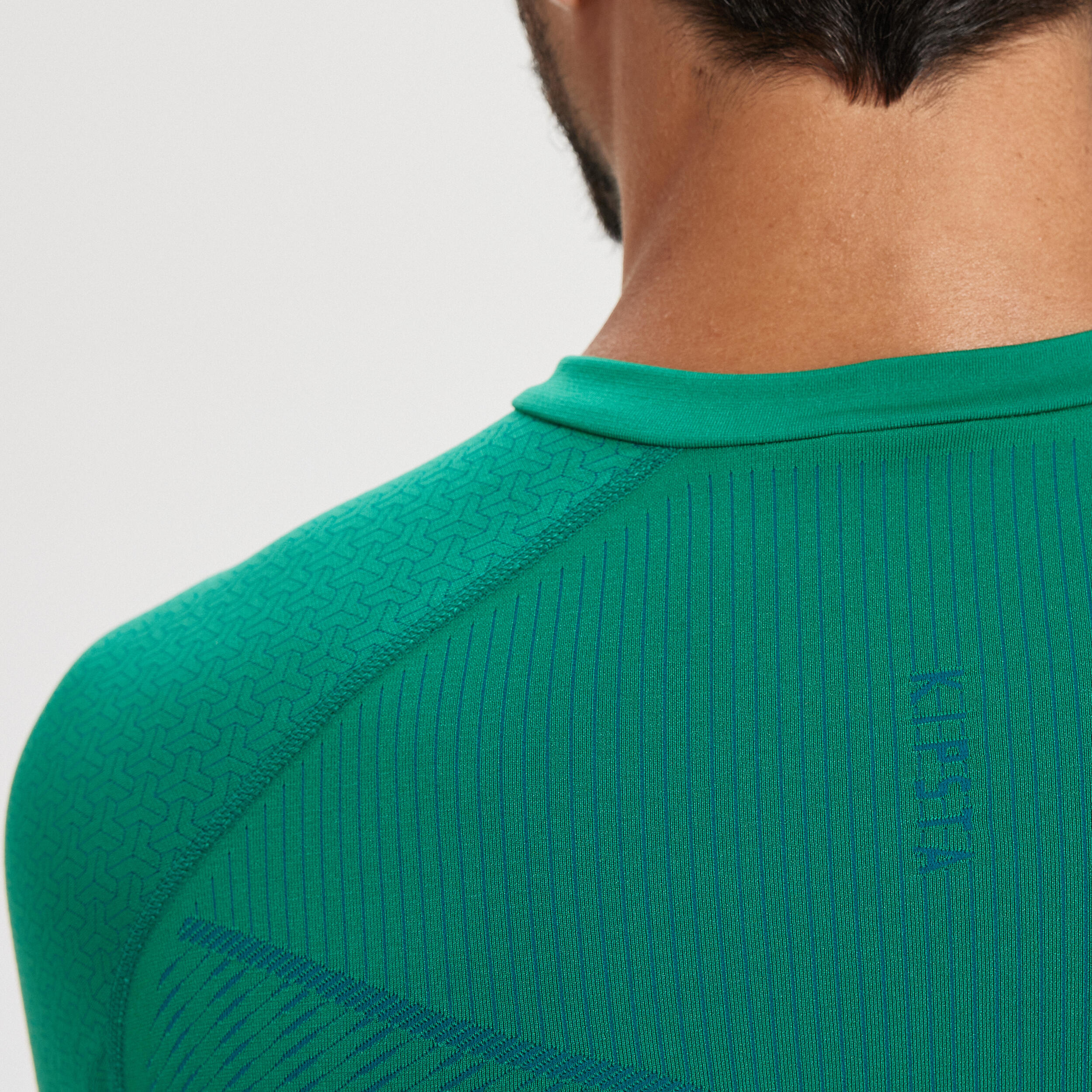 Adult Long-Sleeved Thermal Base Layer Top Keepdry 500 - Green 8/14