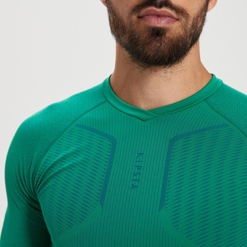 Damen/Herren Fussball Funktionsshirt langarm ‒ Keepdry 500 grau