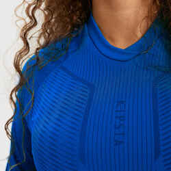 Adult Long-Sleeved Thermal Base Layer Top Keepdry 500 - Indigo Blue