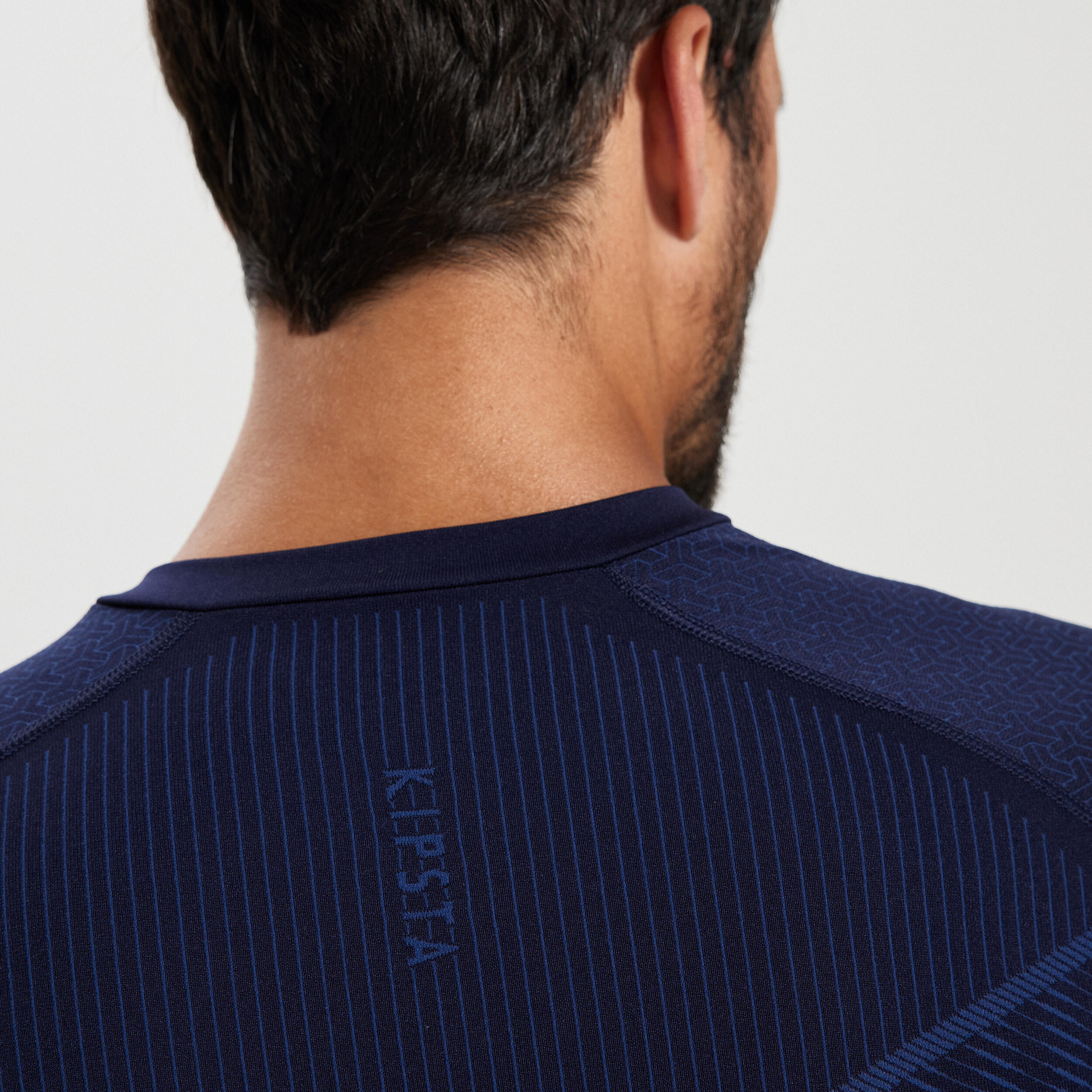 Adult Long-Sleeved Thermal Base Layer Top Keepdry 500 - Navy Blue 7/14