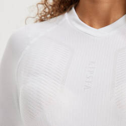 Adult Long-Sleeved Thermal Base Layer Top Keepdry 500 - White