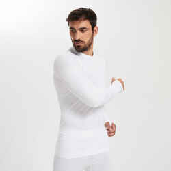 Adult Long-Sleeved Thermal Base Layer Top Keepdry 500 - White