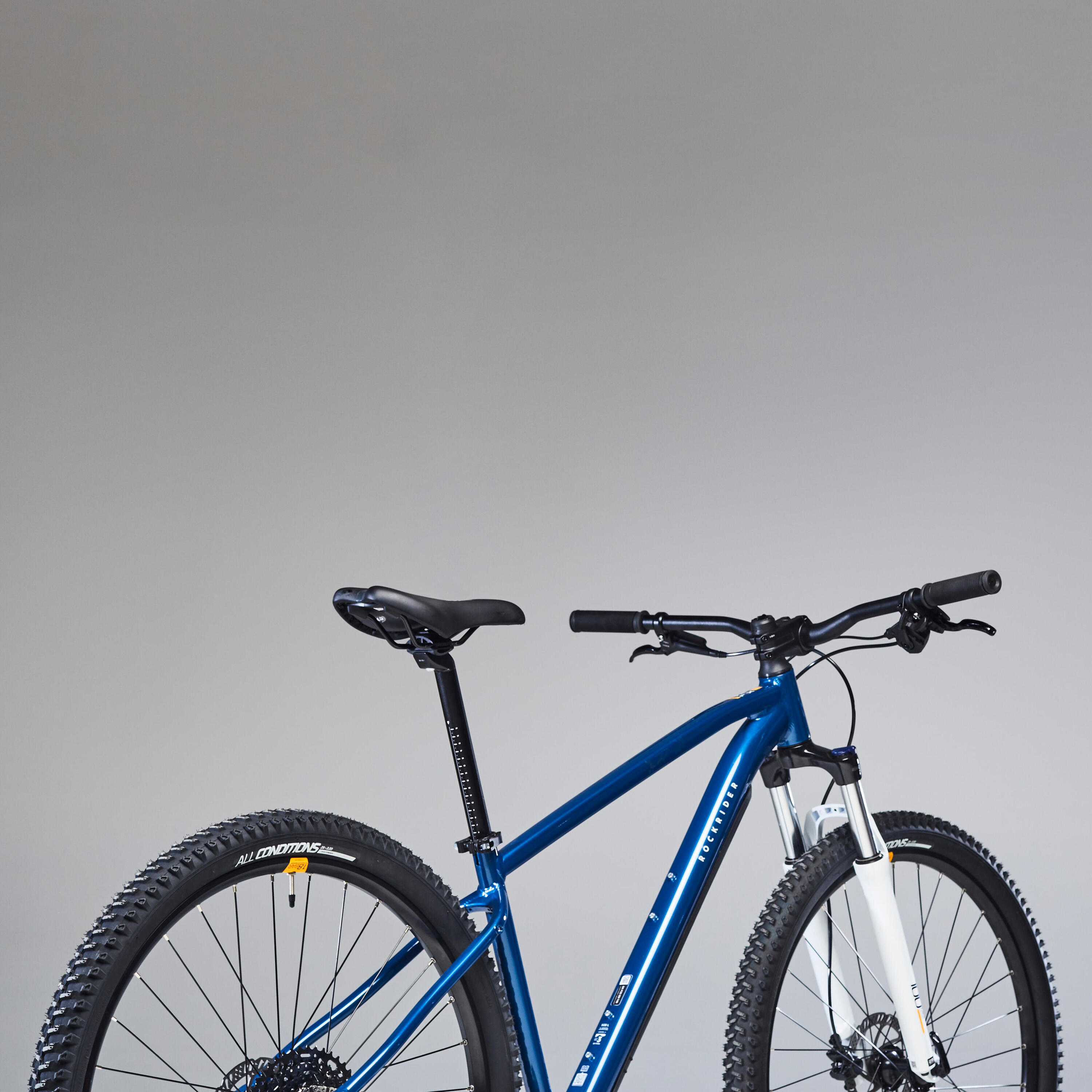 Bicicleta de montaña 29" aluminio Rockrider Explore 520 azul naranja 11/18
