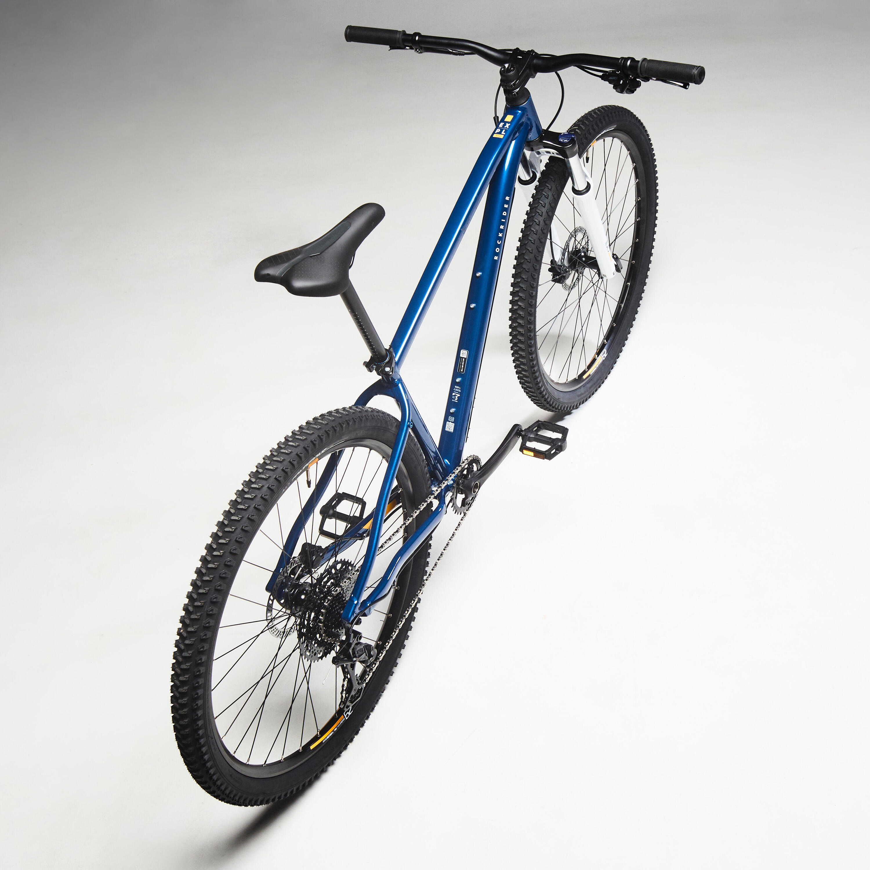 Bicicleta de montaña 29" aluminio Rockrider Explore 520 azul naranja 12/18