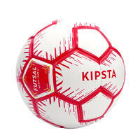 Lopta za futsal 100 veličine 4 (obima 63 cm) - crveno/bela