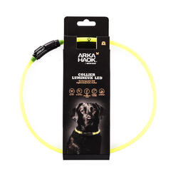 Collier lumineux pour chien jaune