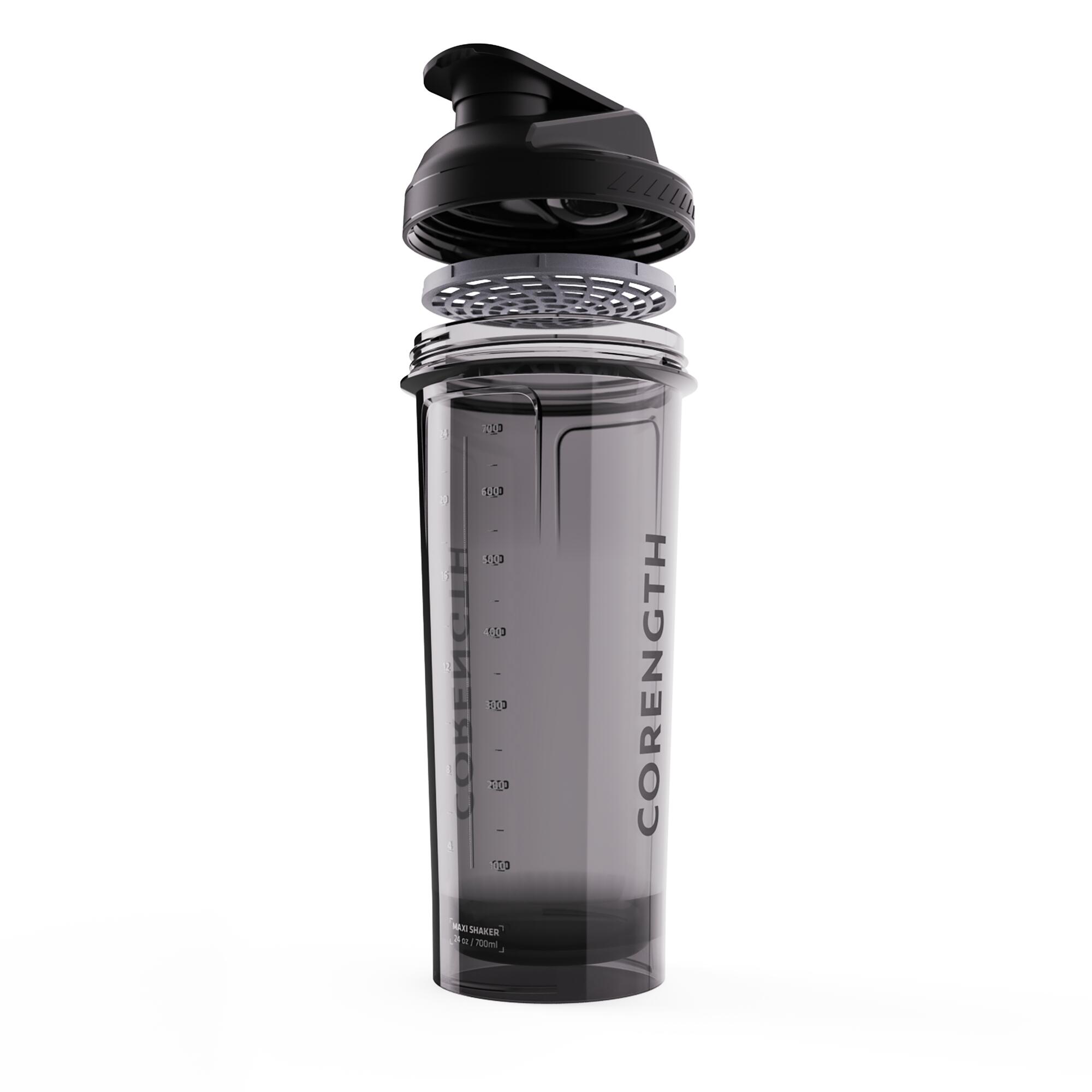 Maxi Shaker 700ml, Leak-Proof Cap with Double Click, Eco Material,Black