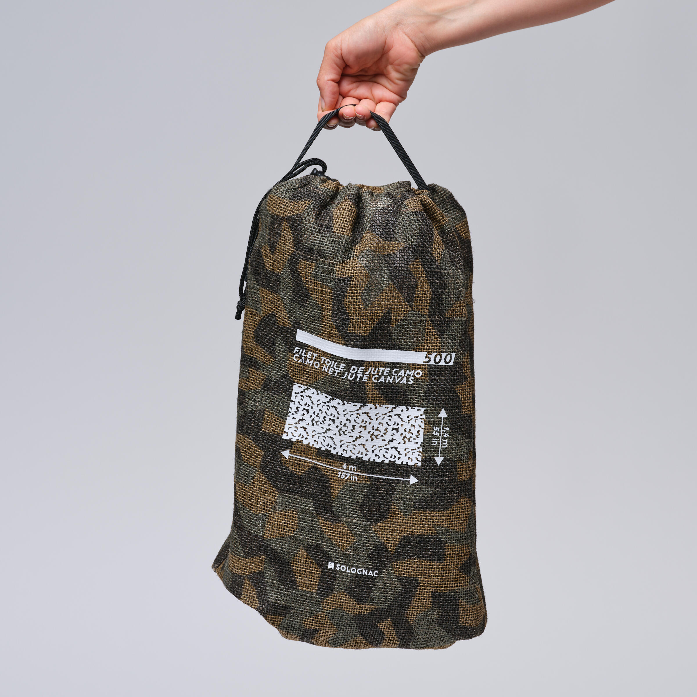 HUNTING NET 500 JUTE FABRIC 1.4 m x 4 m CAMOUFLAGE 3/4