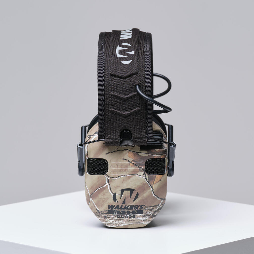 ELECTRONIC NOISE-REDUCING EAR DEFENDERS WALKER’S RAZOR QUADS - CAMO