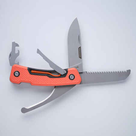 Oranžen večfunkcijski lovski nož X7