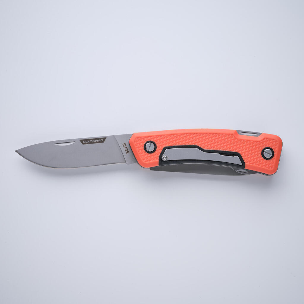 Poľovnícky multifunkčný nôž X7 oranžový