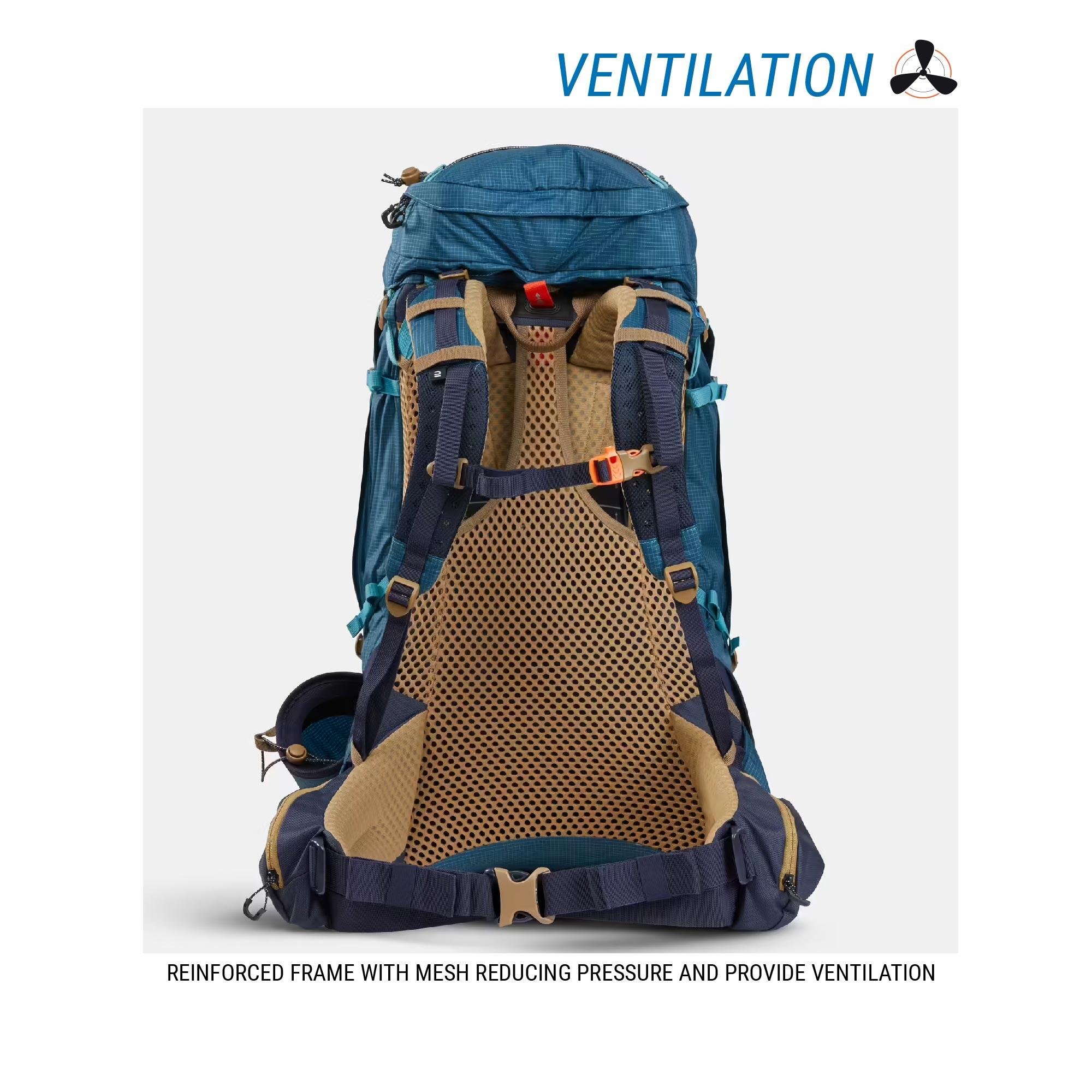 Men's Trekking 50+10 L Backpack MT500 Air 9/19