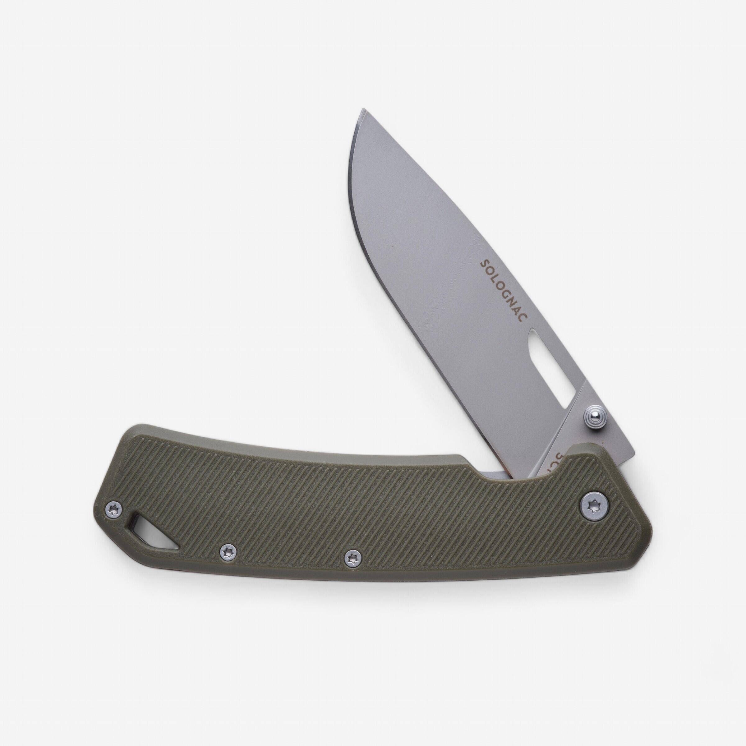Folding hunting knife Axis 85 GRIP V2 8.5 cm - KHAKI -  1