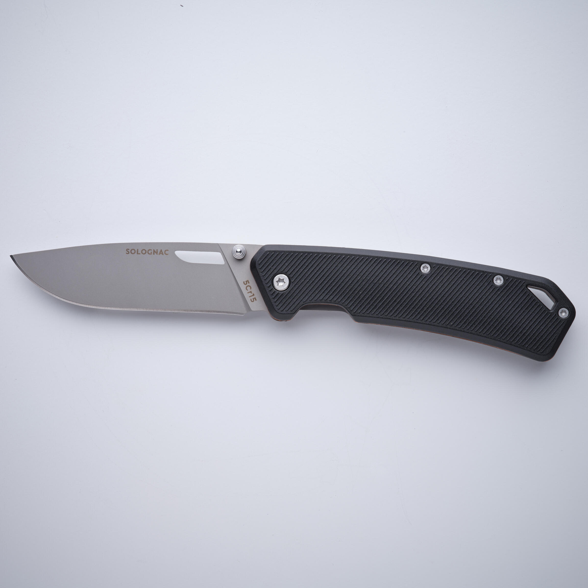 Couteau Chasse Pliant Axis 85 Grip V2 Noir - SOLOGNAC