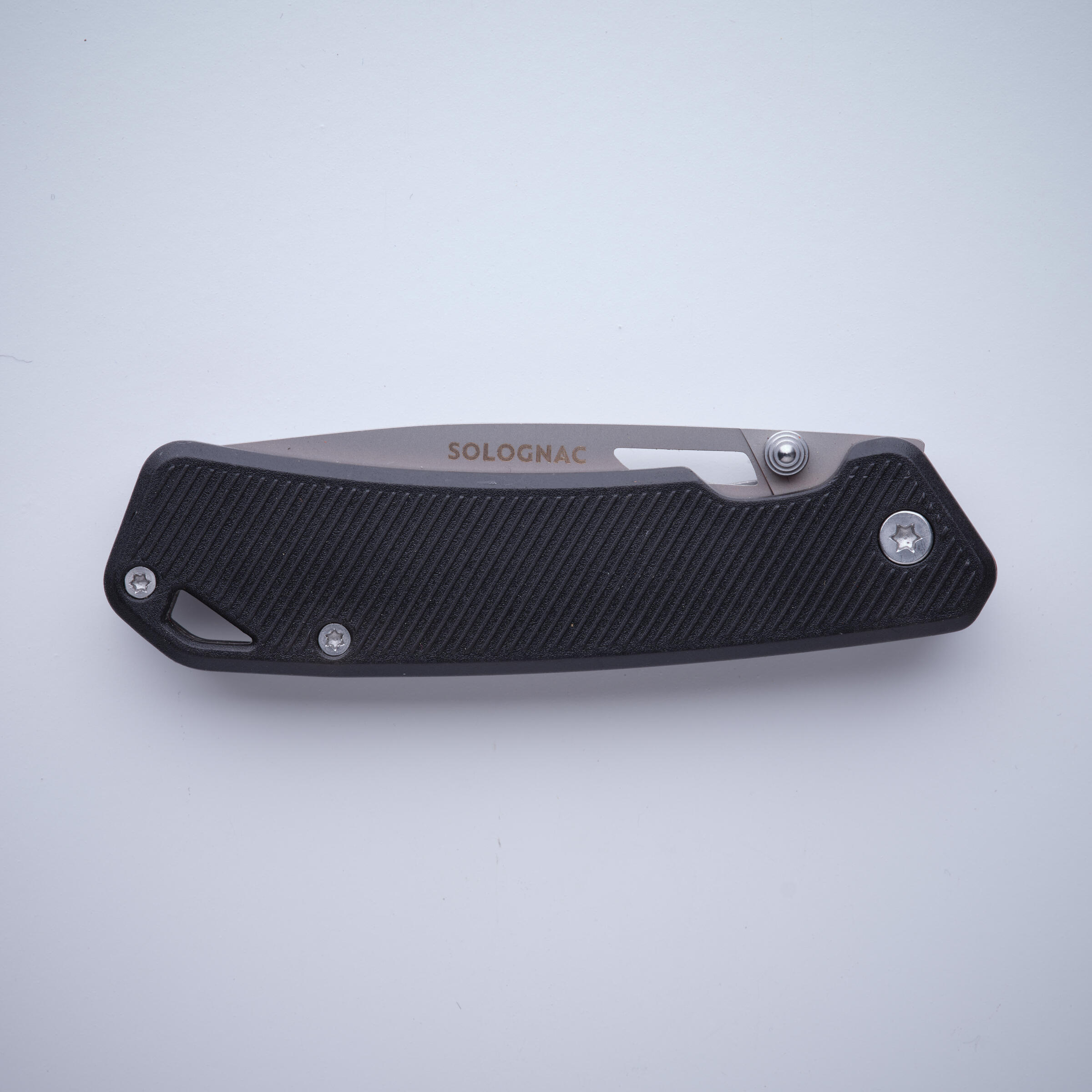 Couteau Chasse Pliant Axis 85 Grip V2 Noir - SOLOGNAC