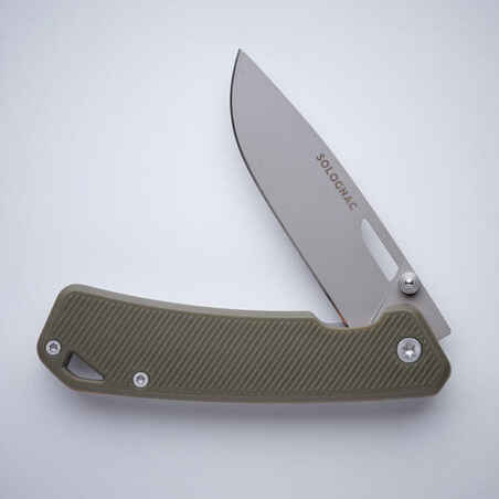 Kaki zelen zložljiv lovski nož AXIS 75 (7,5 cm)