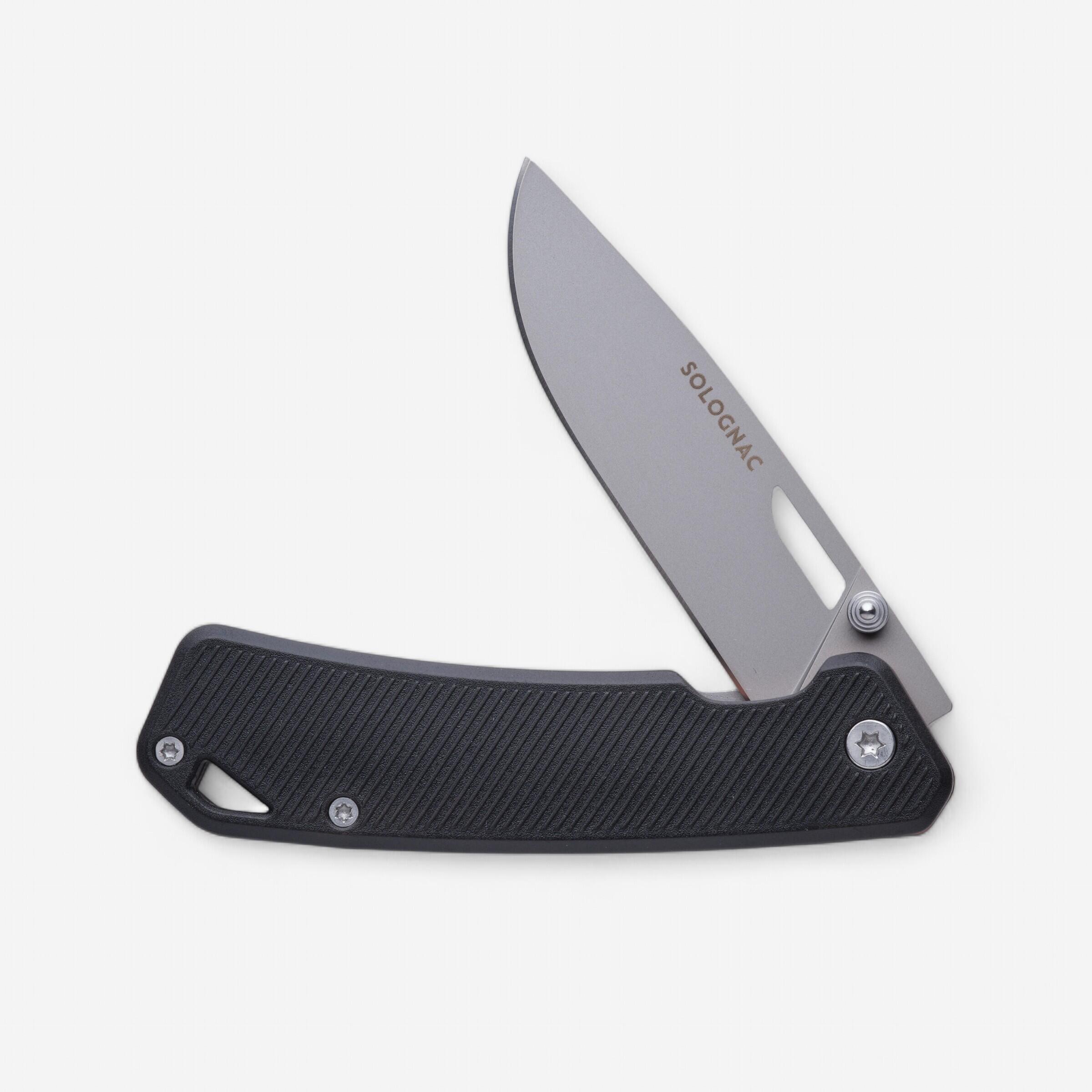 Decathlon | Coltello serramanico 7,5 cm caccia GRIP V2 AXIS 75 nero |  Solognac