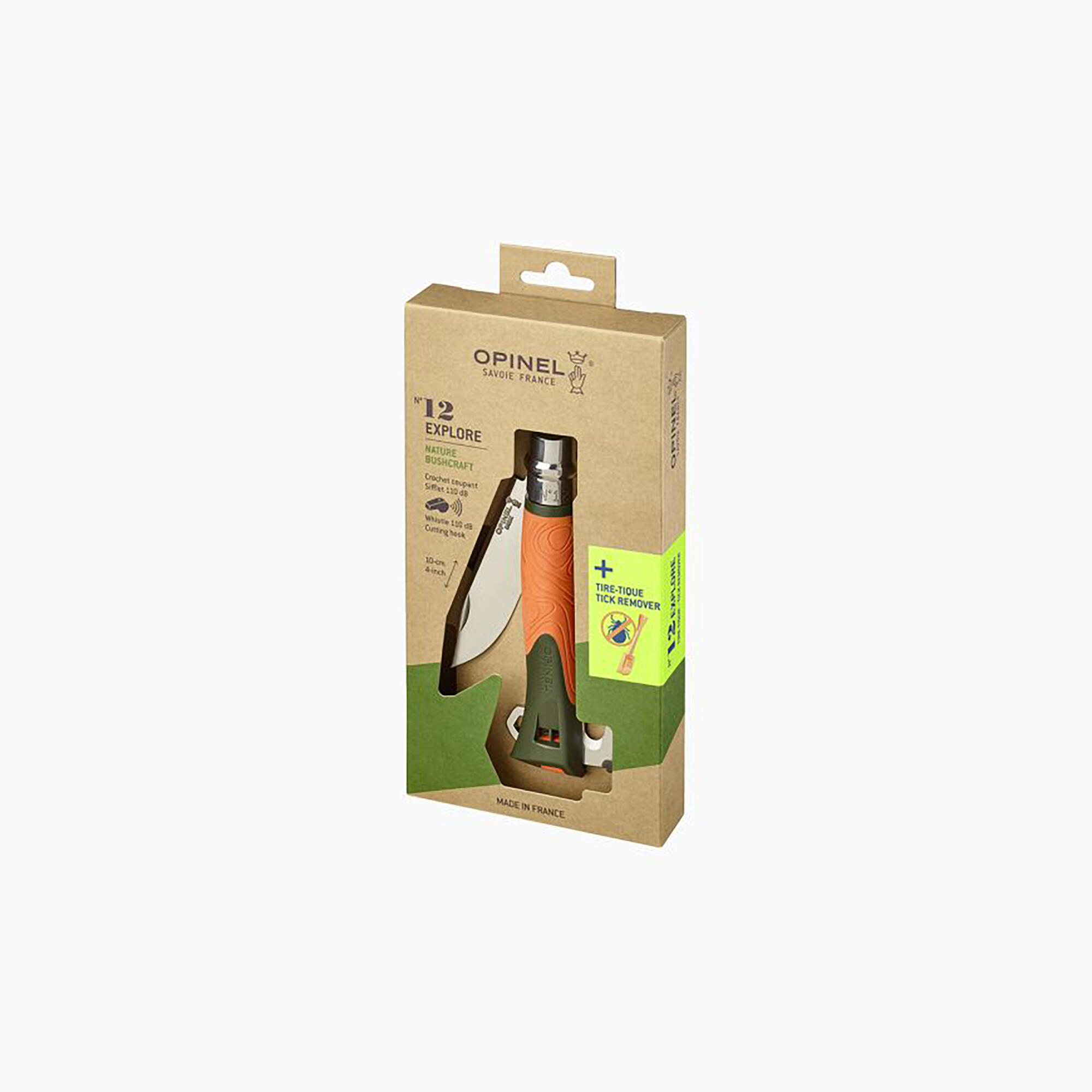 Couteau pliant 9,5 cm inox Opinel N°12 Explore Tire Tique 4/13